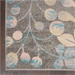 Nourison Tranquil 4' x 6' Grey/Beige Farmhouse Indoor Rug Polypropylene