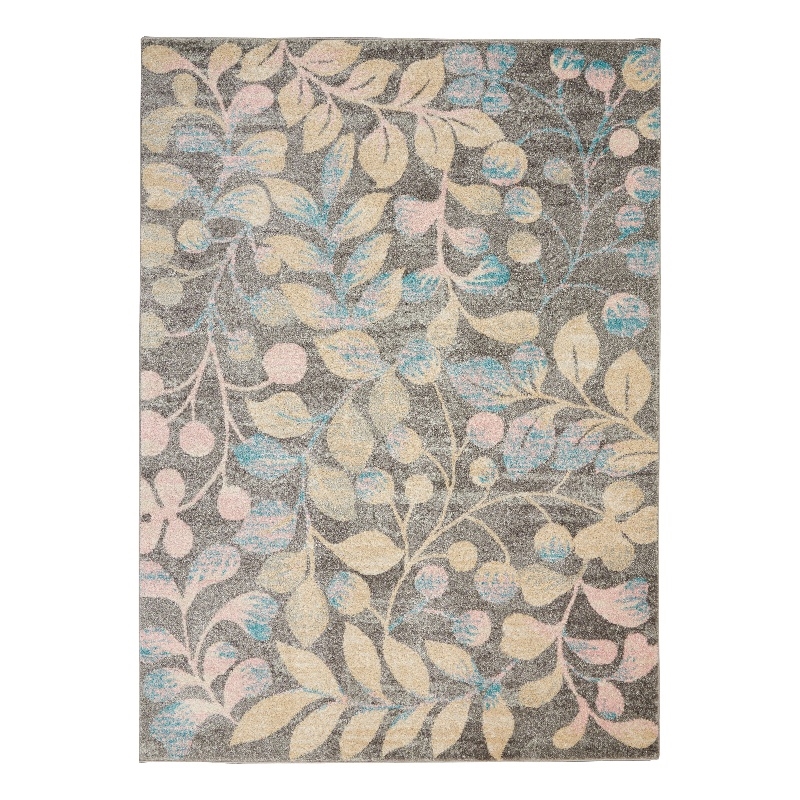 Nourison Tranquil 4' x 6' Grey/Beige Farmhouse Indoor Rug Polypropylene