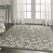 Nourison Tranquil 4' x 6' Grey-Beige Indoor Rug Polypropylene