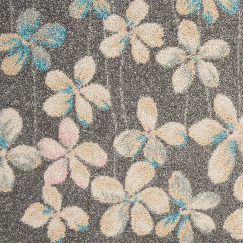 Nourison Tranquil 4' x 6' Grey-Beige Indoor Rug Polypropylene