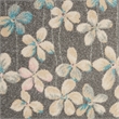 Nourison Tranquil 4' x 6' Grey-Beige Indoor Rug Polypropylene