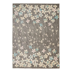 Nourison Tranquil 4' x 6' Grey-Beige Indoor Rug Polypropylene