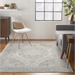 Nourison Tranquil 4' x 6' Ivory/Grey Farmhouse Indoor Rug Polypropylene