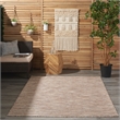 Nourison Positano 5' x 7' Beige Fabric Indoor/Outdoor Modern Rug