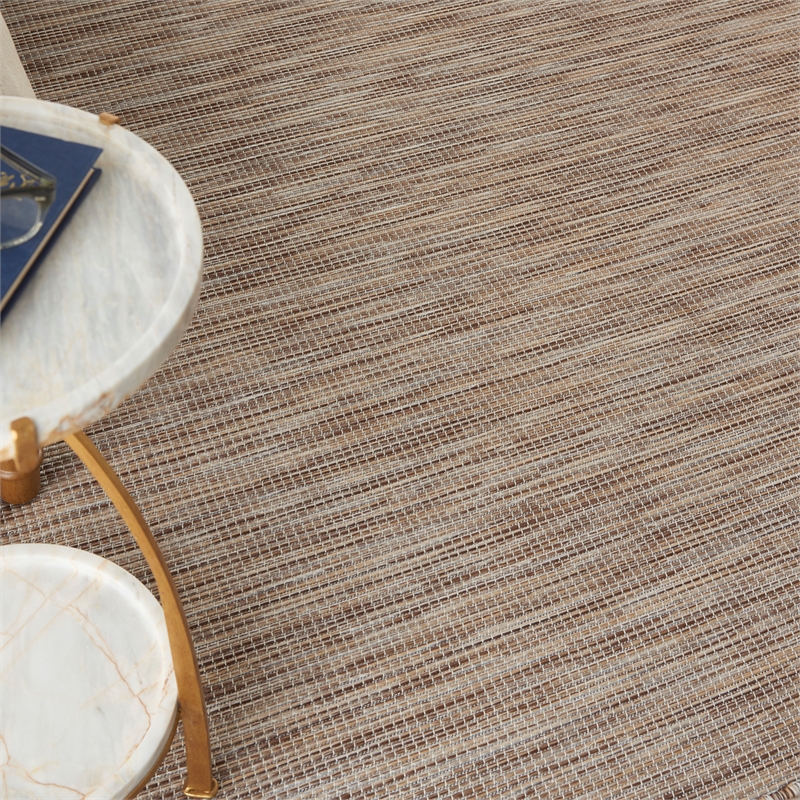 Nourison Positano 5' x 7' Beige Fabric Indoor/Outdoor Modern Rug