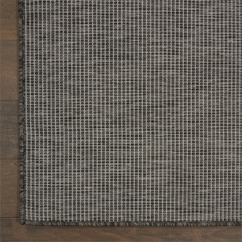 nourison positano 5' x 7' charcoal fabric modern area rug (5' x 7')