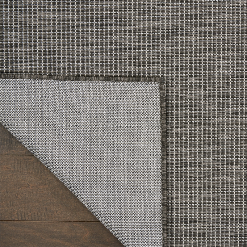 nourison positano 5' x 7' charcoal fabric modern area rug (5' x 7')