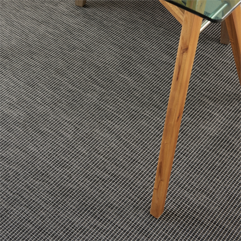 nourison positano 5' x 7' charcoal fabric modern area rug (5' x 7')