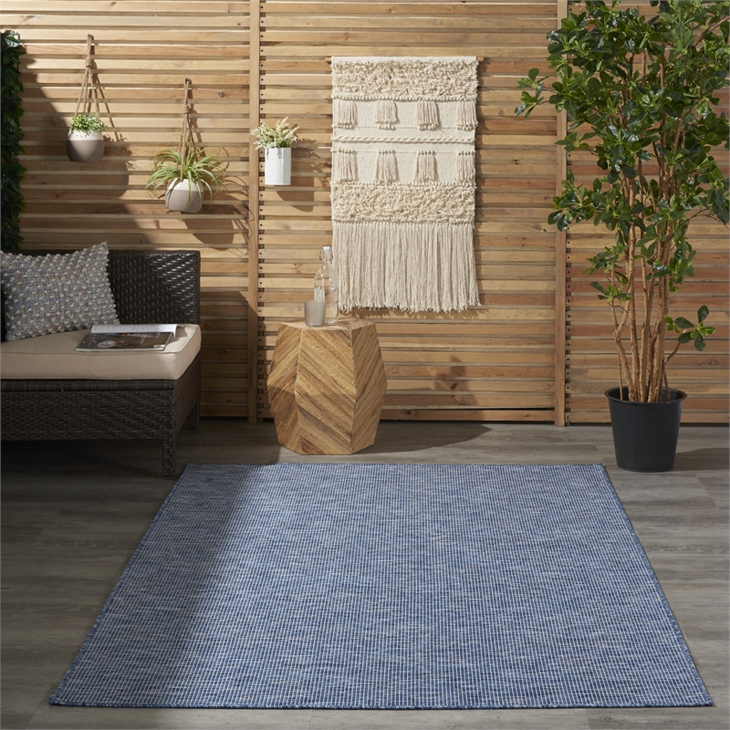 Nourison Positano 5' x 7' Navy Blue Fabric Modern Area Rug (5' x 7')