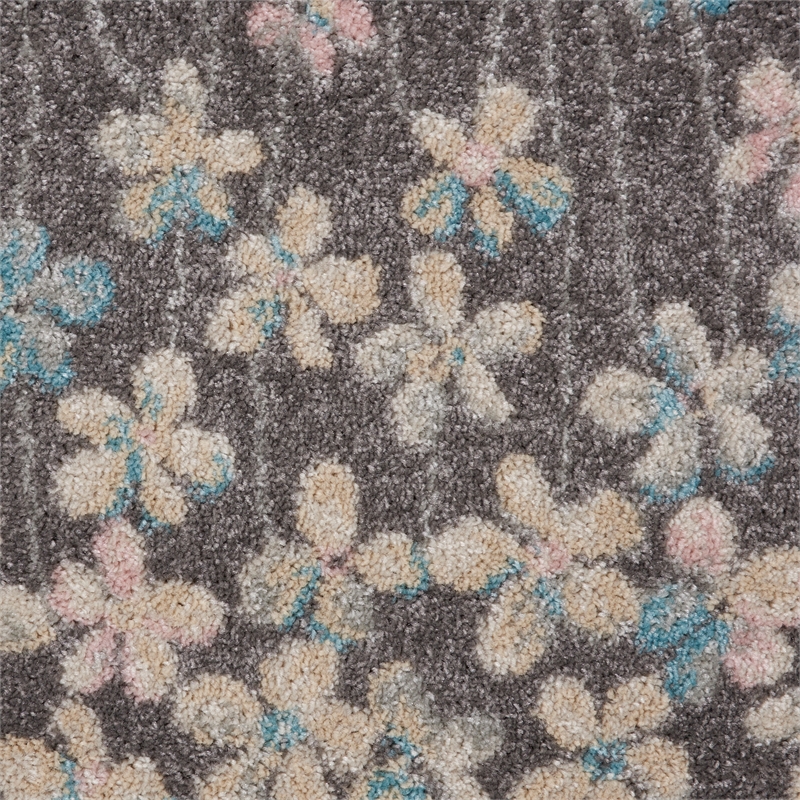 nourison tranquil 2'3&quot x 7'3&quot grey-beige indoor rug