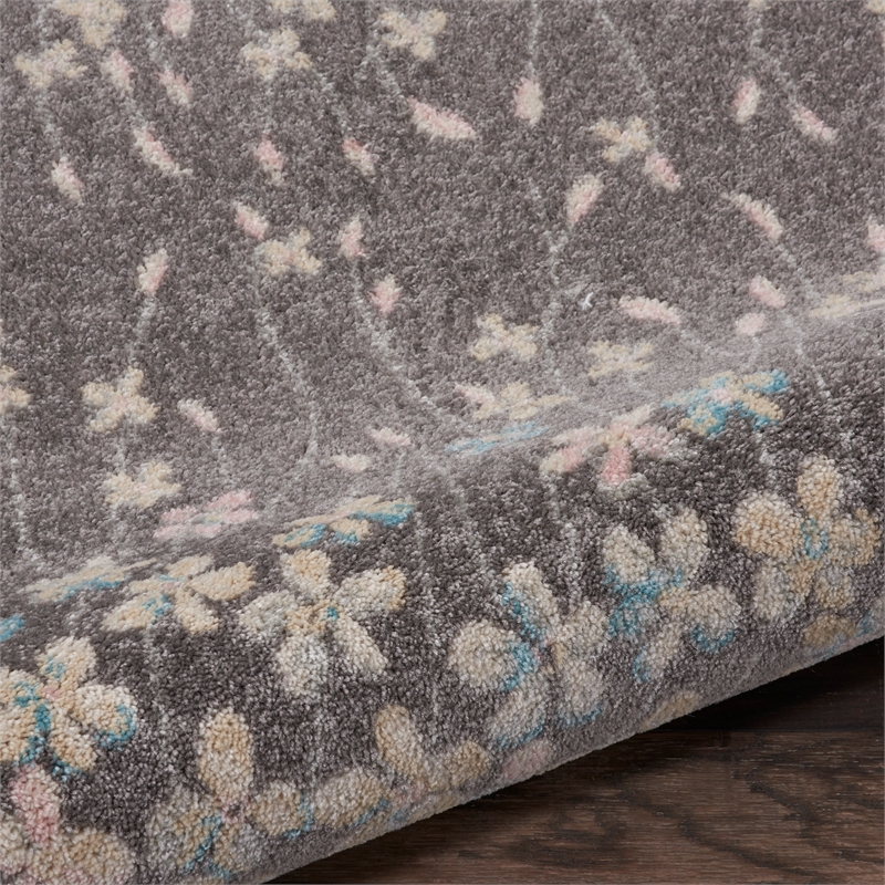 nourison tranquil 2'3&quot x 7'3&quot grey-beige indoor rug