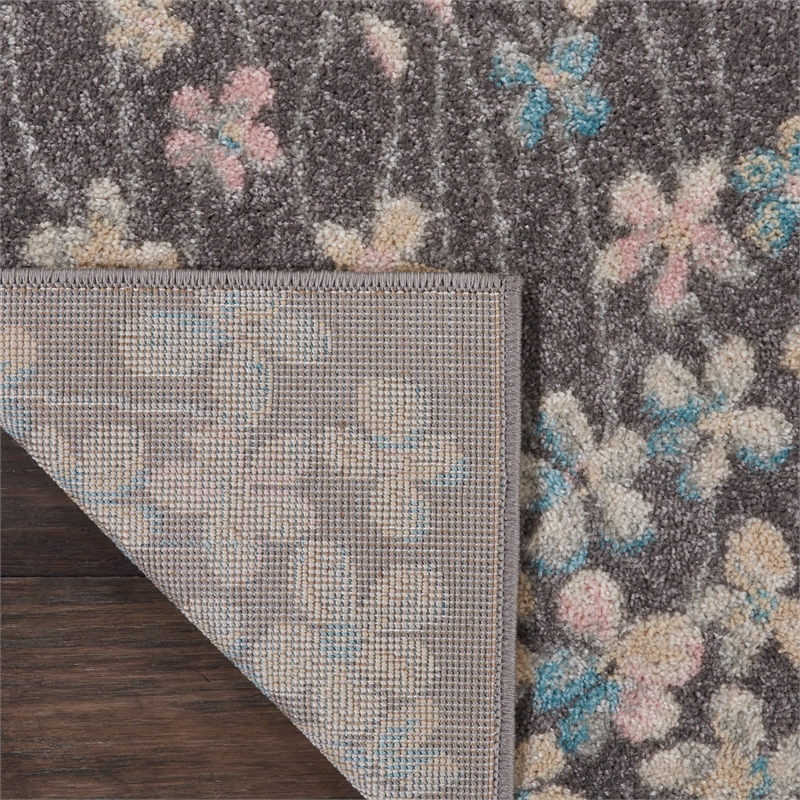 nourison tranquil 2'3&quot x 7'3&quot grey-beige indoor rug