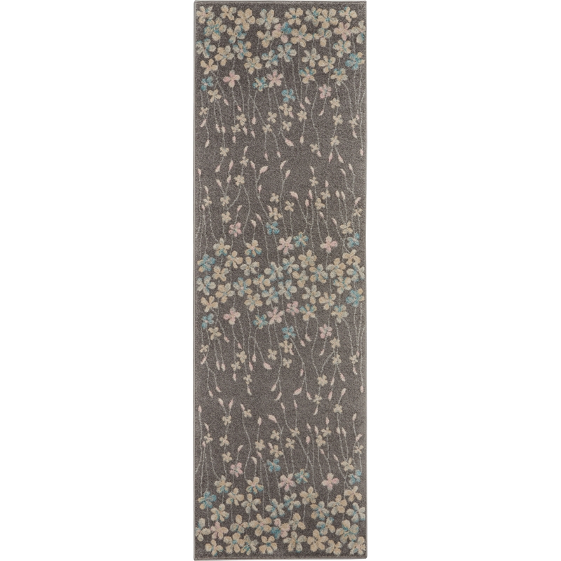Nourison Tranquil 2'3&quot x 7'3&quot Grey-Beige Indoor Rug