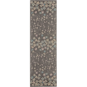 Nourison Tranquil 2'3&quot x 7'3&quot Grey-Beige Indoor Rug