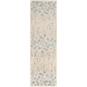Nourison Tranquil 2'3&quot x 7'3&quot Ivory Farmhouse Indoor Rug