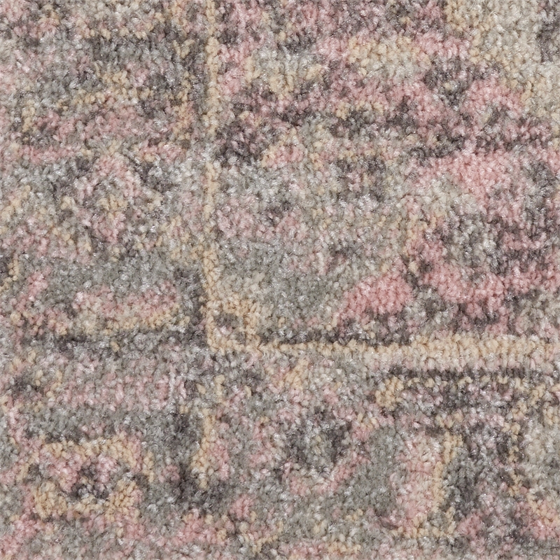 nourison tranquil 2'3&quot x 7'3&quot ivory/pink farmhouse indoor rug