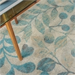 Nourison Tranquil 4' x 6' Ivory/Turquoise Farmhouse Indoor Rug