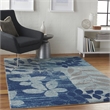 Nourison Tranquil 4' x 6' Navy/Light Blue Farmhouse Indoor Rug Polypropylene
