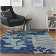 Nourison Tranquil 4' x 6' Navy/Light Blue Farmhouse Indoor Rug Polypropylene