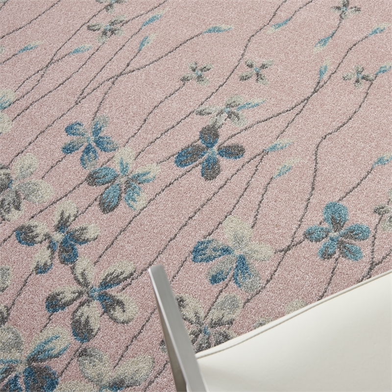 Nourison Tranquil 4' x 6' Pink Indoor Rug Polypropylene