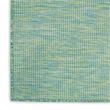 Nourison Positano 10' Runner Blue Green Fabric Modern Area Rug (10' Runner)