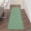 Nourison Positano 10' Runner Blue Green Fabric Modern Area Rug (10' Runner)
