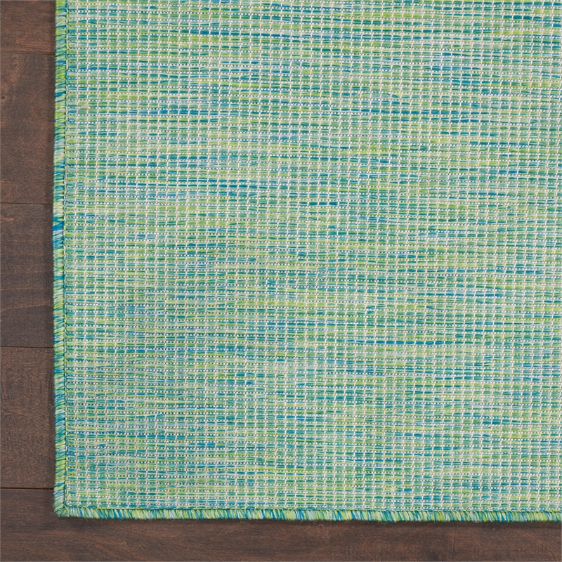 Nourison Positano 10' Runner Blue Green Fabric Modern Area Rug (10' Runner)