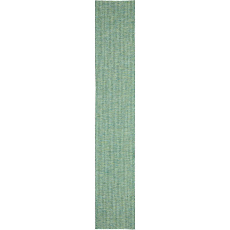 Nourison Positano 10' Runner Blue Green Fabric Modern Area Rug (10' Runner)