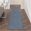 Nourison Positano 10' Runner Navy Blue Fabric Modern Area Rug (10' Runner)