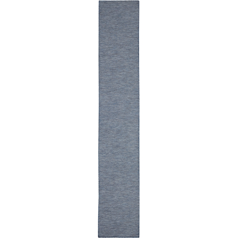 Nourison Positano 10' Runner Navy Blue Fabric Modern Area Rug (10' Runner)