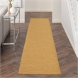 Nourison Positano 12' Runner Yellow Fabric Modern Area Rug (12' Runner)
