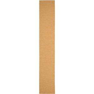Nourison Positano 12' Runner Yellow Fabric Modern Area Rug (12' Runner)