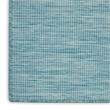 Nourison Positano 8' Runner Aqua Fabric Modern Area Rug (8' Runner)