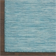 Nourison Positano 8' Runner Aqua Fabric Modern Area Rug (8' Runner)