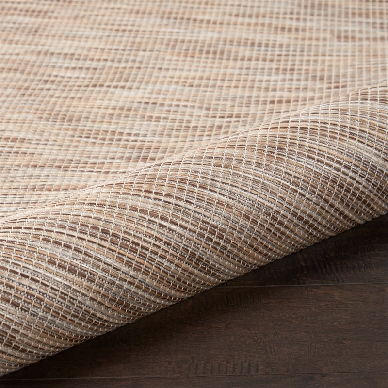 Nourison Positano 8' Runner Beige Fabric Modern Area Rug (8' Runner)