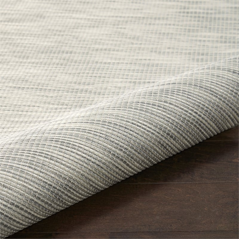 Nourison Positano 8' Runner Light Gray Fabric Modern Area Rug (8' Runner)