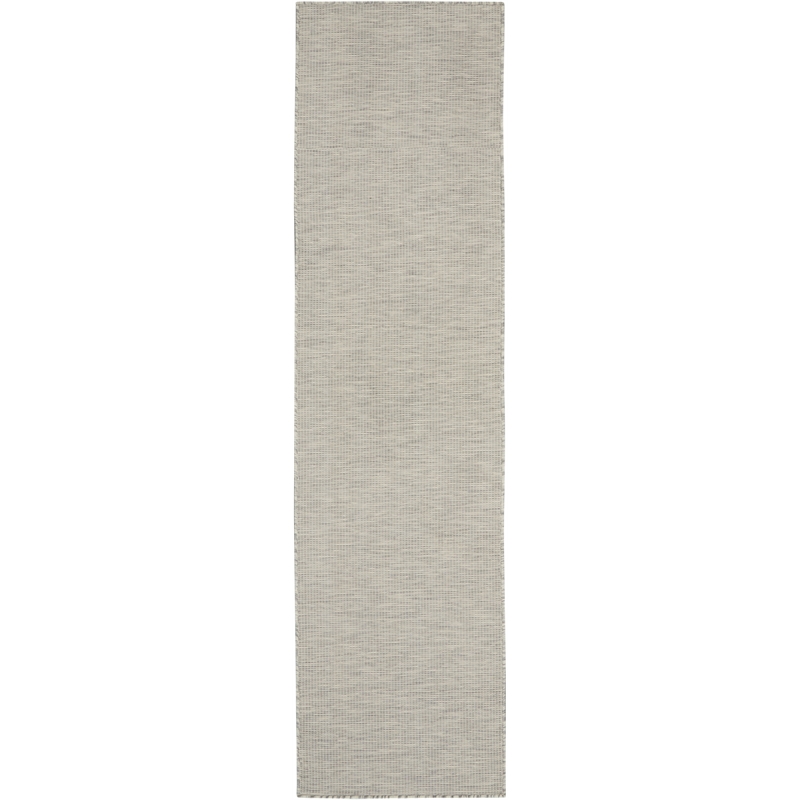 Nourison Positano 8' Runner Light Gray Fabric Modern Area Rug (8' Runner)