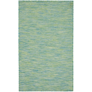 nourison positano 3' x 5' blue/green fabric modern area rug (3' x 5')