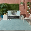 Nourison Positano 8' x 10' Aqua Fabric Modern Area Rug (8' x 10')