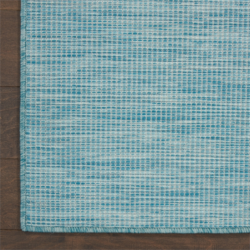 Nourison Positano 8' x 10' Aqua Fabric Modern Area Rug (8' x 10')