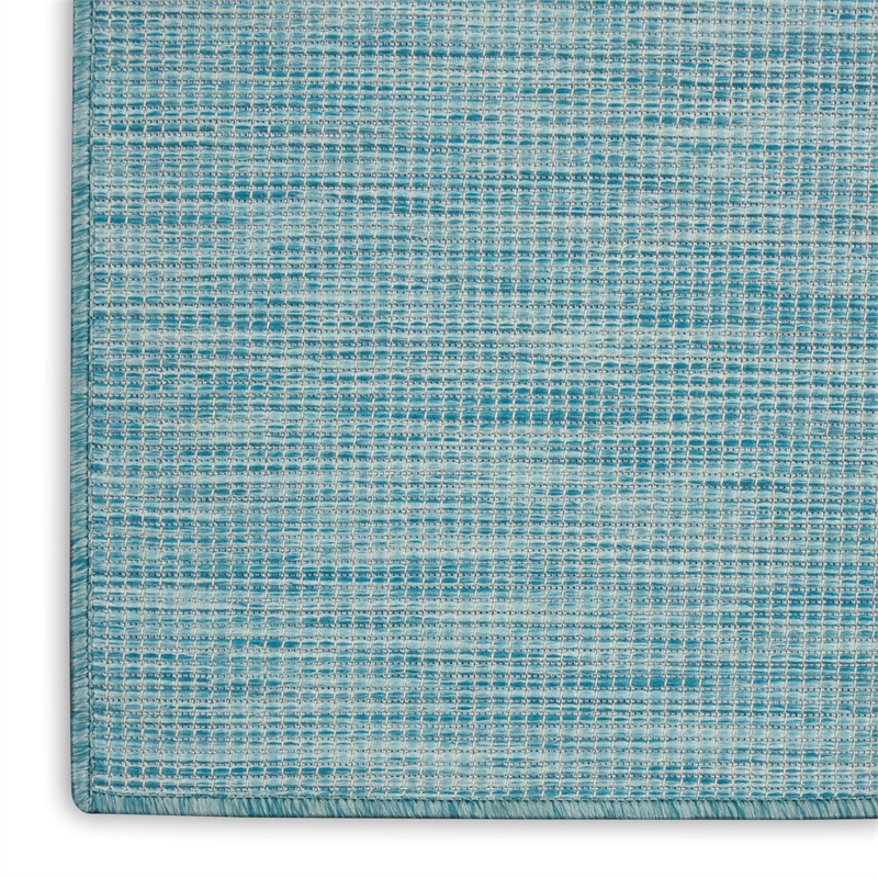 Nourison Positano 8' x 10' Aqua Fabric Modern Area Rug (8' x 10')