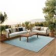 Nourison Positano 8' x 10' Aqua Fabric Modern Area Rug (8' x 10')