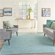 Nourison Positano 8' x 10' Aqua Fabric Modern Area Rug (8' x 10')