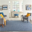 Nourison Positano 8' x 10' Navy Blue Fabric Modern Area Rug (8' x 10')