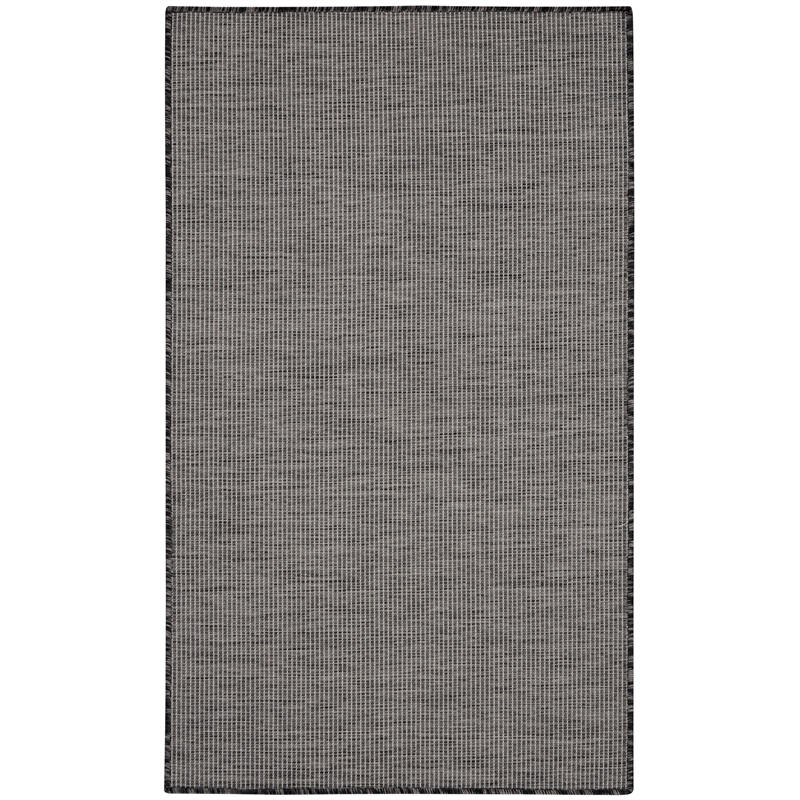 Nourison Positano 3' x 5' Charcoal Fabric Modern Area Rug (3' x 5')
