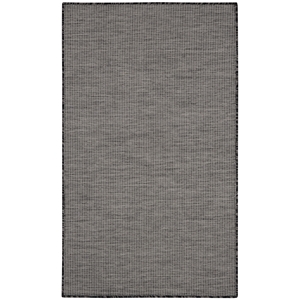 Nourison Positano 3' x 5' Charcoal Fabric Modern Area Rug (3' x 5')