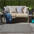 Nourison Positano 3' x 5' Charcoal Fabric Modern Area Rug (3' x 5')