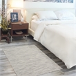 Nourison Positano 3' x 5' Light Gray Fabric Modern Area Rug (3' x 5')