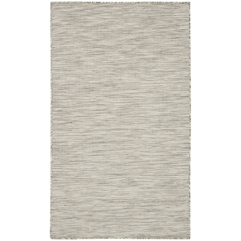 Nourison Positano 3' x 5' Light Gray Fabric Modern Area Rug (3' x 5')