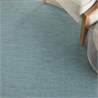 Nourison Positano 8' x Round Aqua Fabric Modern Area Rug (8' Round)